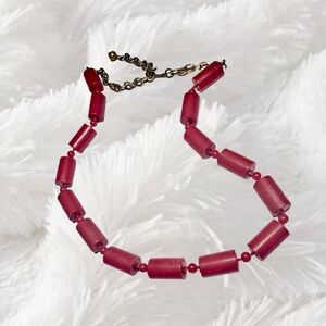.🌲10/$20. Handmade Red Beaded Necklace